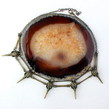 Gothic bird skull necklace Angelwarriorfitness.com