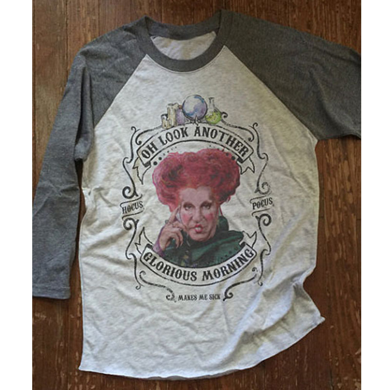 Women t-shirt letter printing graphic tees shirt it's just a bunch of hocus pocus womens cute summer female tee tshirts Angelwarriorfitness.com