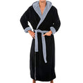 Men BathRobe Flannel Hooded Thick Casual Winter Angelwarriorfitness.com