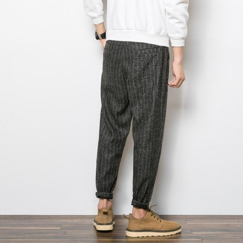 Striped casual pants harem pants Angelwarriorfitness.com