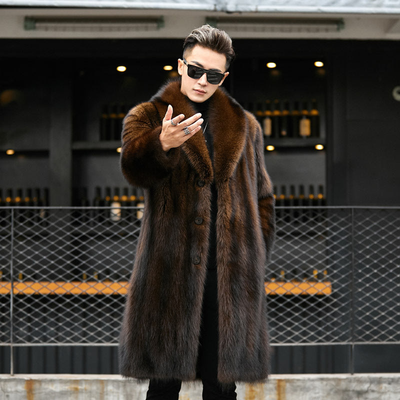 Whole Mink Casual Business Fur Long Mink Velvet Fur Male Angelwarriorfitness.com