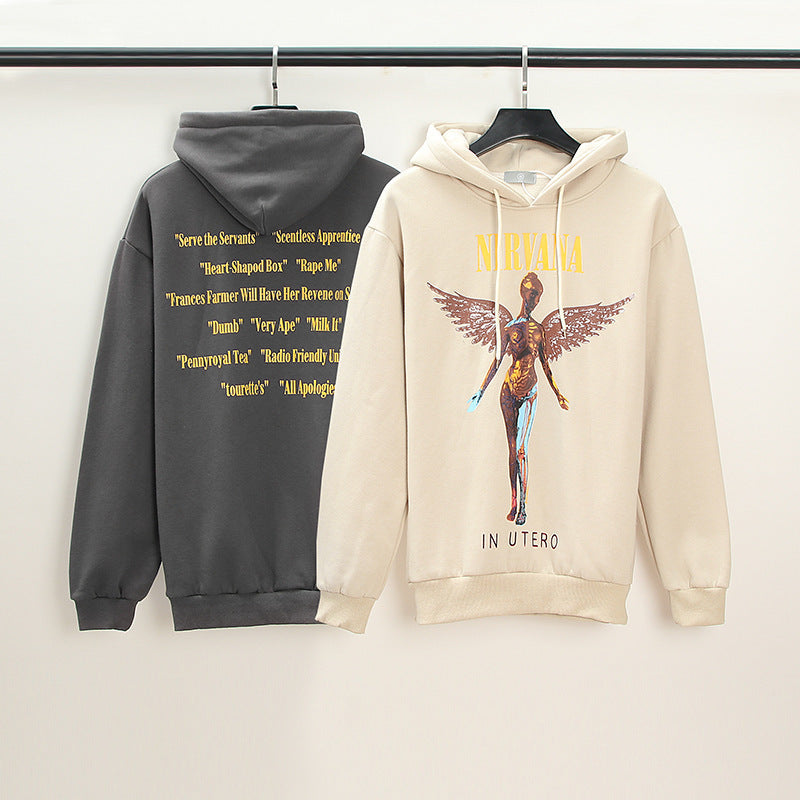 Dark Angel Distressed Hoodie Sweater Rock Hip Hop Angelwarriorfitness.com