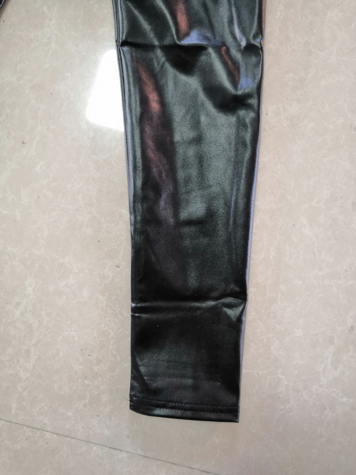 Reflective  Hip Leather Pants Elastic High Waist Leggings Angelwarriorfitness.com