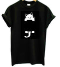 Cat climbing print T-shirt women's cotton casual funny T-shirt Angelwarriorfitness.com