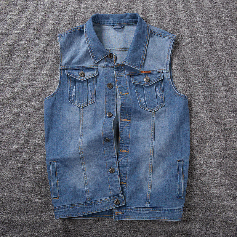 Plus size denim vest Angelwarriorfitness.com