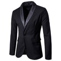 Basic Suit Neckline Color Matching Mens Fashion Jacket Angelwarriorfitness.com
