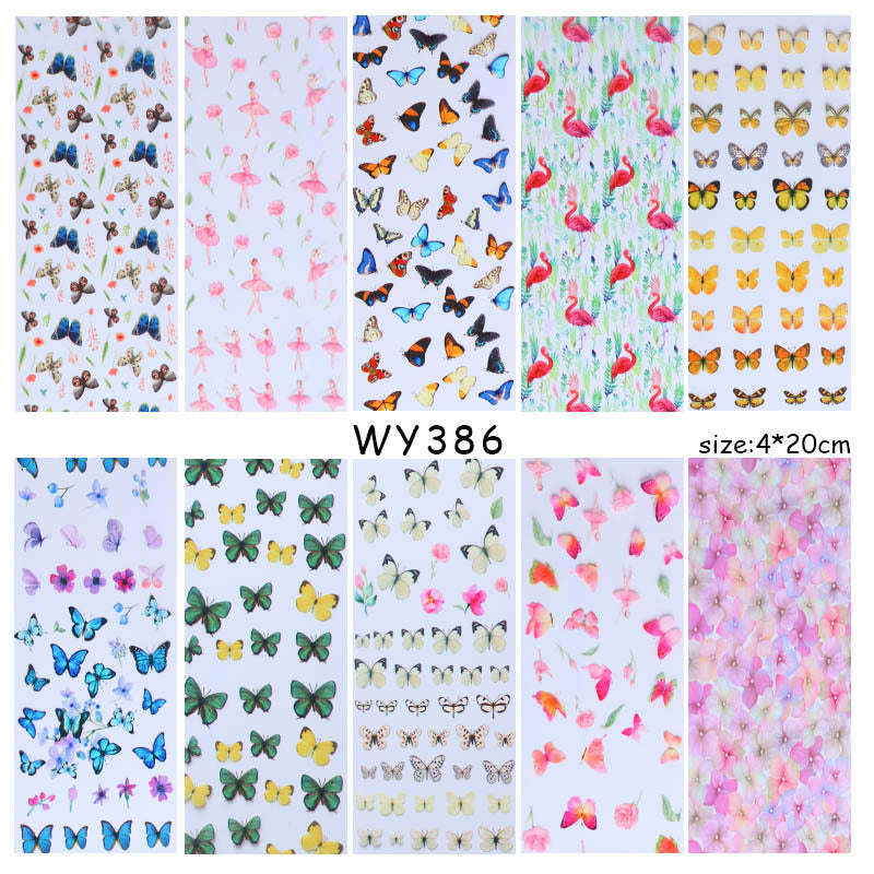 Leopard Snake Floral  Nail Art Sticker Angelwarriorfitness.com