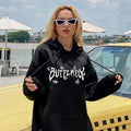 Gothic Letter Butterfly Loose Couple Sweatshirt Angelwarriorfitness.com