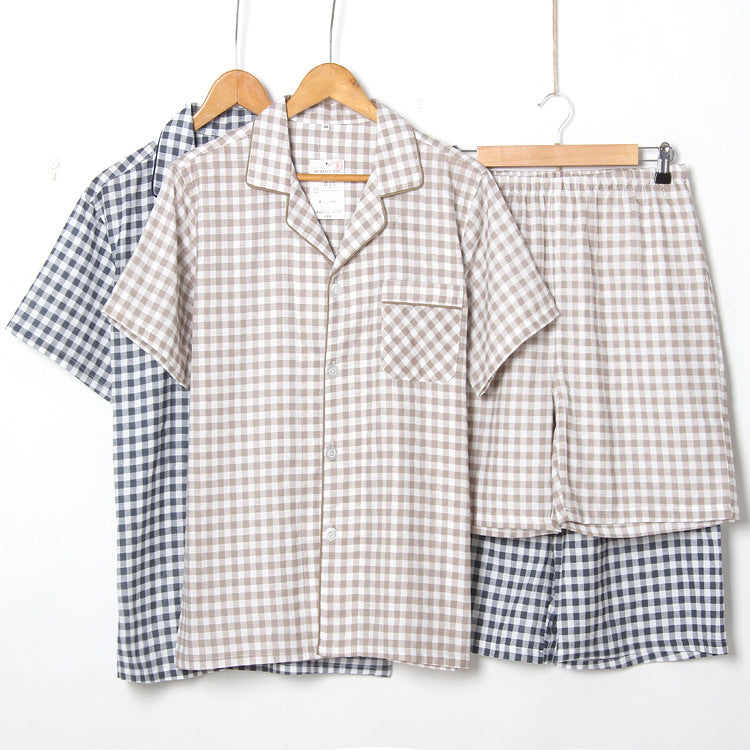 Men's Pajamas Double Gauze Home Service Suit Angelwarriorfitness.com