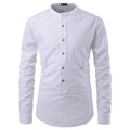 Men Shirts Korean Men Slim Long Sleeve Dress Shirt Angelwarriorfitness.com