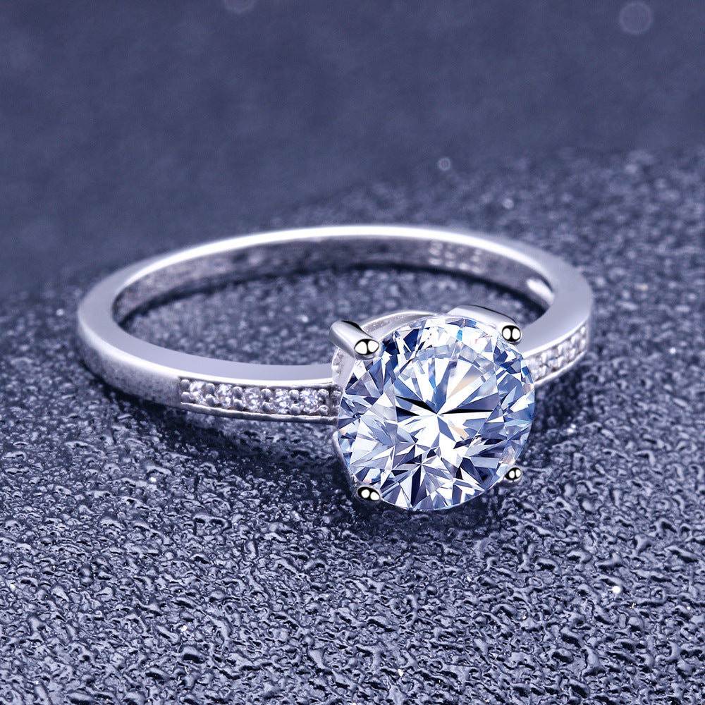 Engagement Ring 925 Sterling Silver Wedding Ring Angelwarriorfitness.com