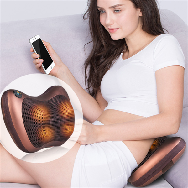 Neck Massager Home Car Neck Cervical Massage Electric Multifunctional Massage Pillow Waist Back Relaxation Device Angelwarriorfitness.com