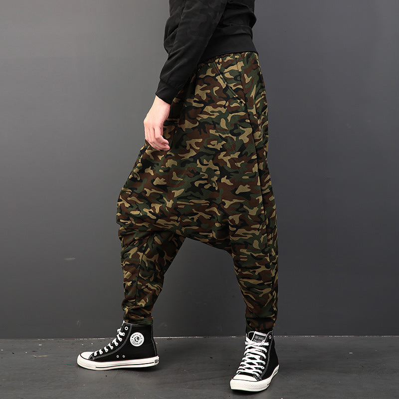 Harem pants printed camouflage crotch pants hip-hop pants Angelwarriorfitness.com
