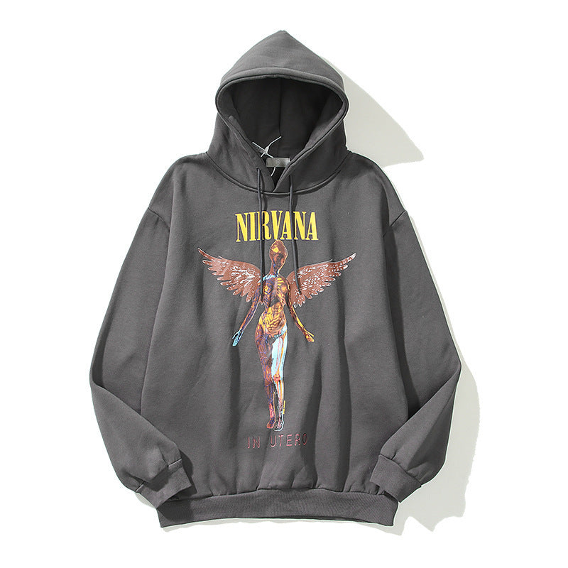 Dark Angel Distressed Hoodie Sweater Rock Hip Hop Angelwarriorfitness.com