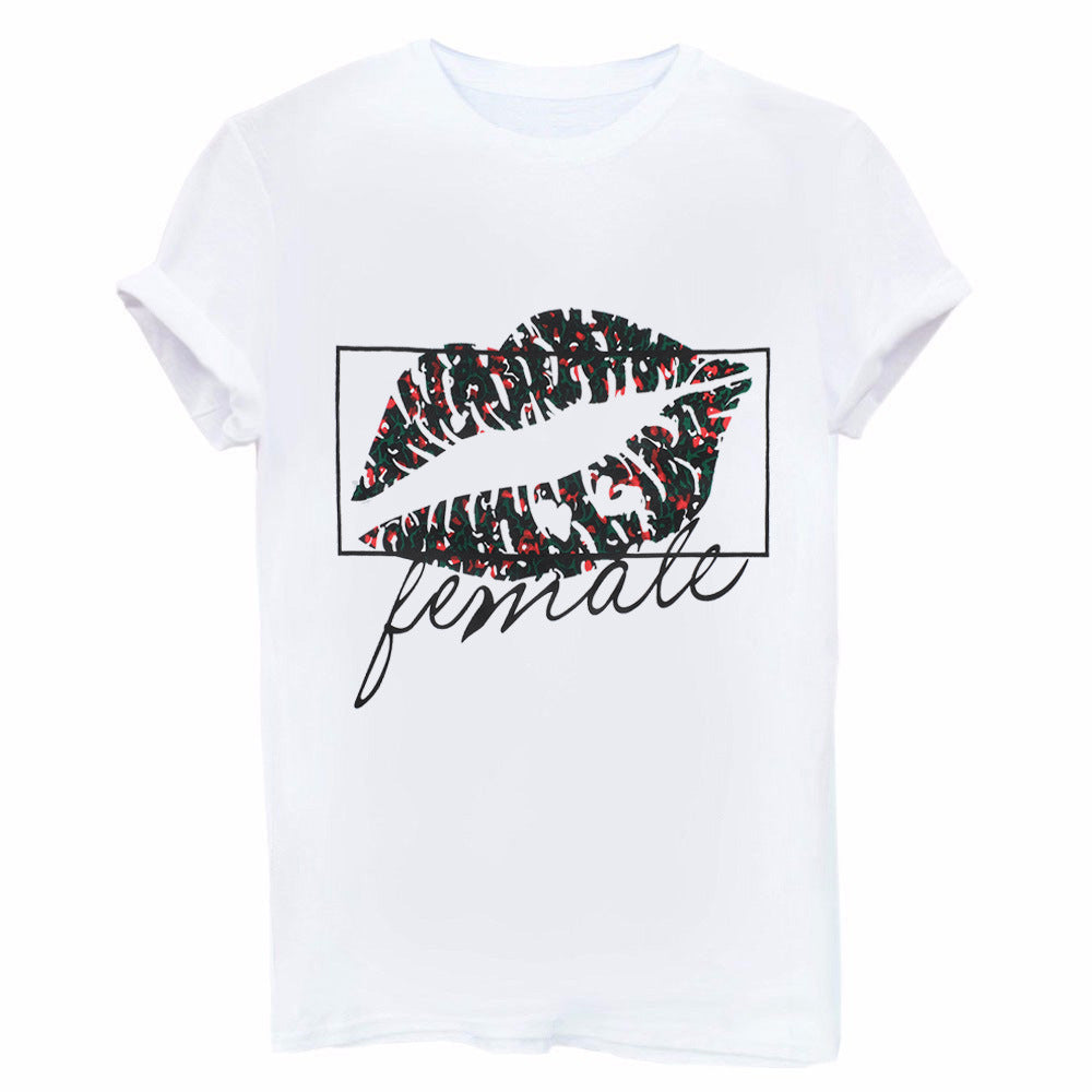 Lip print t-shirt Angelwarriorfitness.com