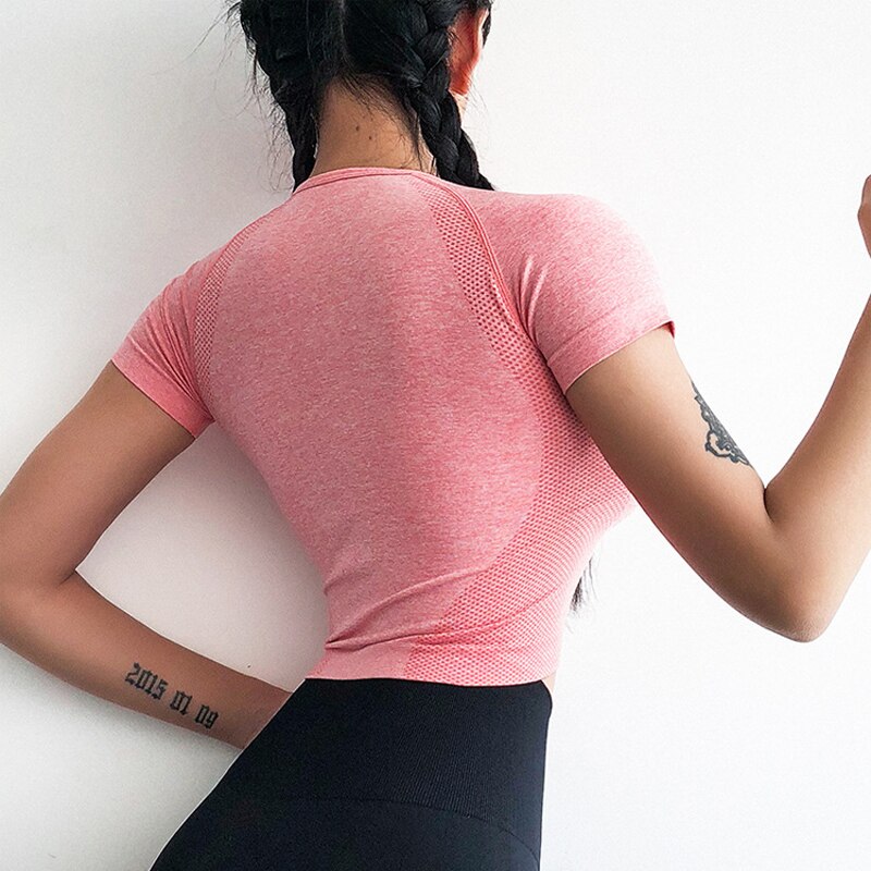 Seamless jacquard crop top Angelwarriorfitness.com
