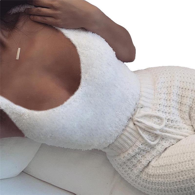 Long Sleeve Crop Tank Top Shorts Pajama Set Angelwarriorfitness.com