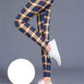 Milk silk check leggings Angelwarriorfitness.com
