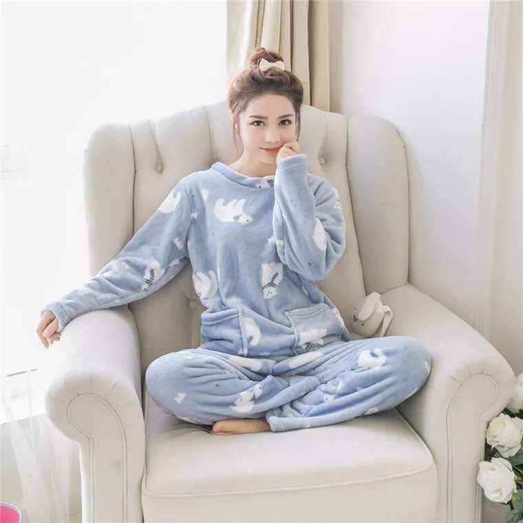 Coral fleece pajamas Angelwarriorfitness.com