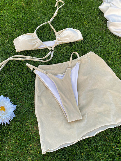 Ladies Solid Color Push Up Bikini Sexy Swimwear Angelwarriorfitness.com