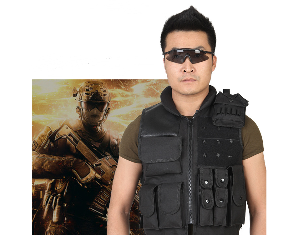 Tactical Vest Black Mens Military Hunting Vest Angelwarriorfitness.com