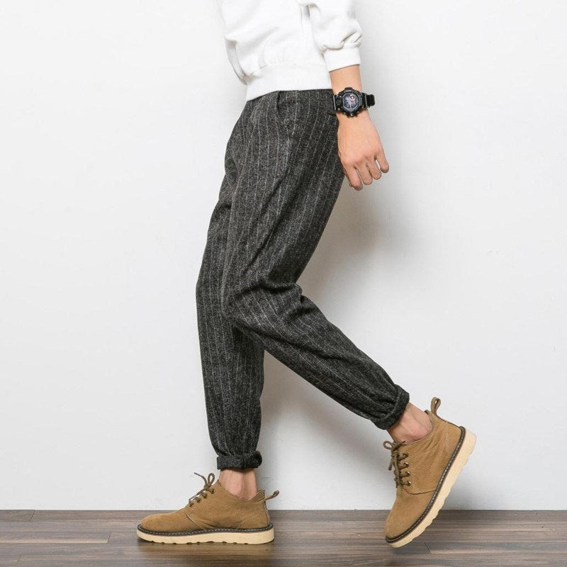 Striped casual pants harem pants Angelwarriorfitness.com