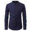 Men Shirts Korean Men Slim Long Sleeve Dress Shirt Angelwarriorfitness.com