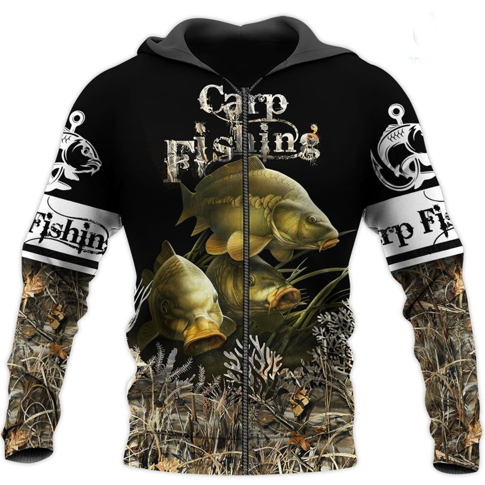 Animal Carp Fishing 3D All Over Printed Men Hoodie Harajuku Sweatshirt Angelwarriorfitness.com