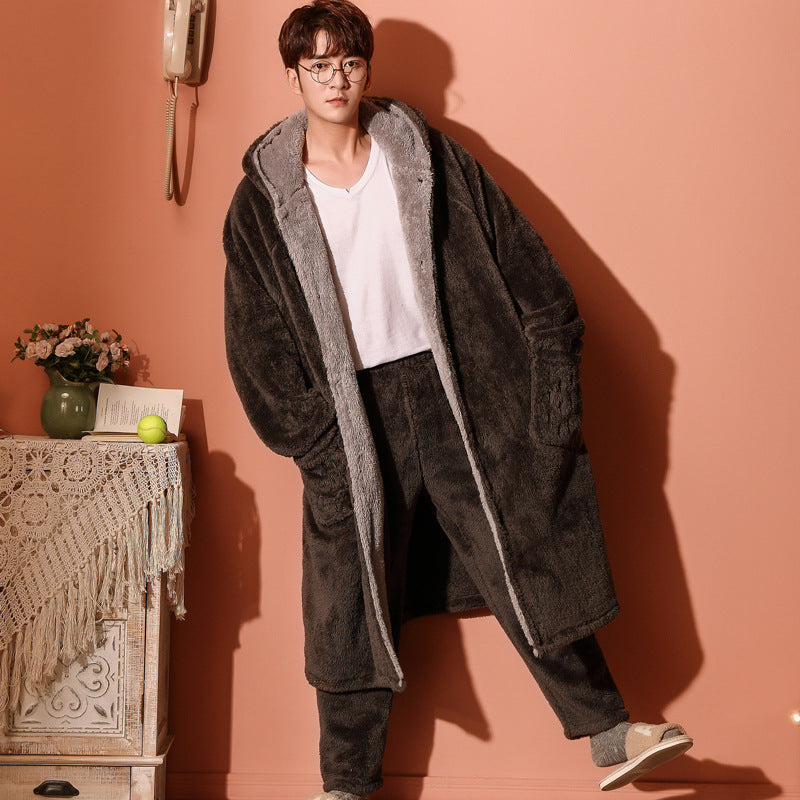 Men's Pajamas Autumn And Winter Coral Fleece Pajamas Set Angelwarriorfitness.com