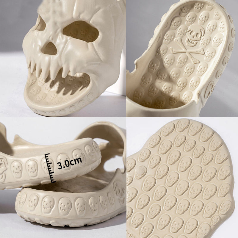 Personalized Skull Design Slippers Bathroom Indoor Outdoor Fun Slides Beach Shoes Angelwarriorfitness.com
