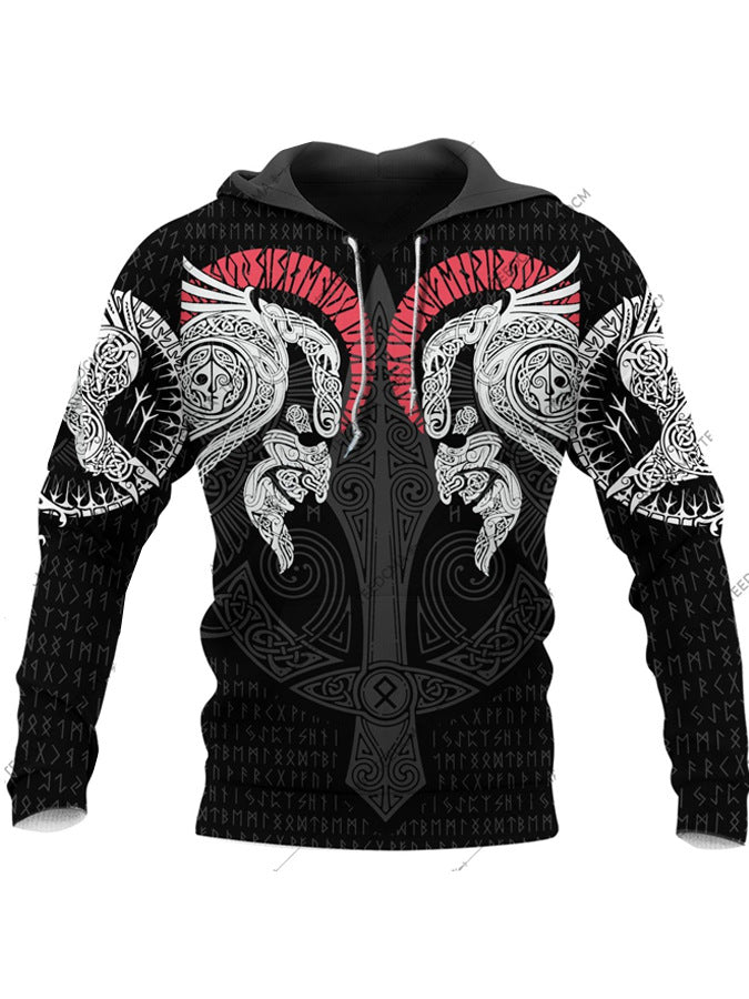 Men's Hoodie 3D Digital Printing Hoodie Angelwarriorfitness.com