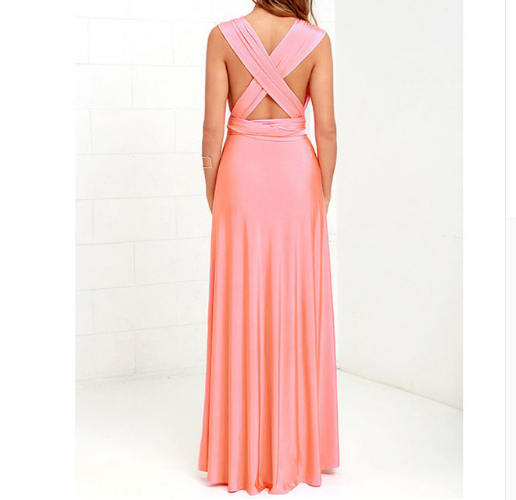 Women Bandage Convertible Boho Maxi Dress Angelwarriorfitness.com