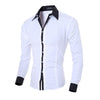 Mens Casual Long Sleeve Slim Fit Shirts Angelwarriorfitness.com