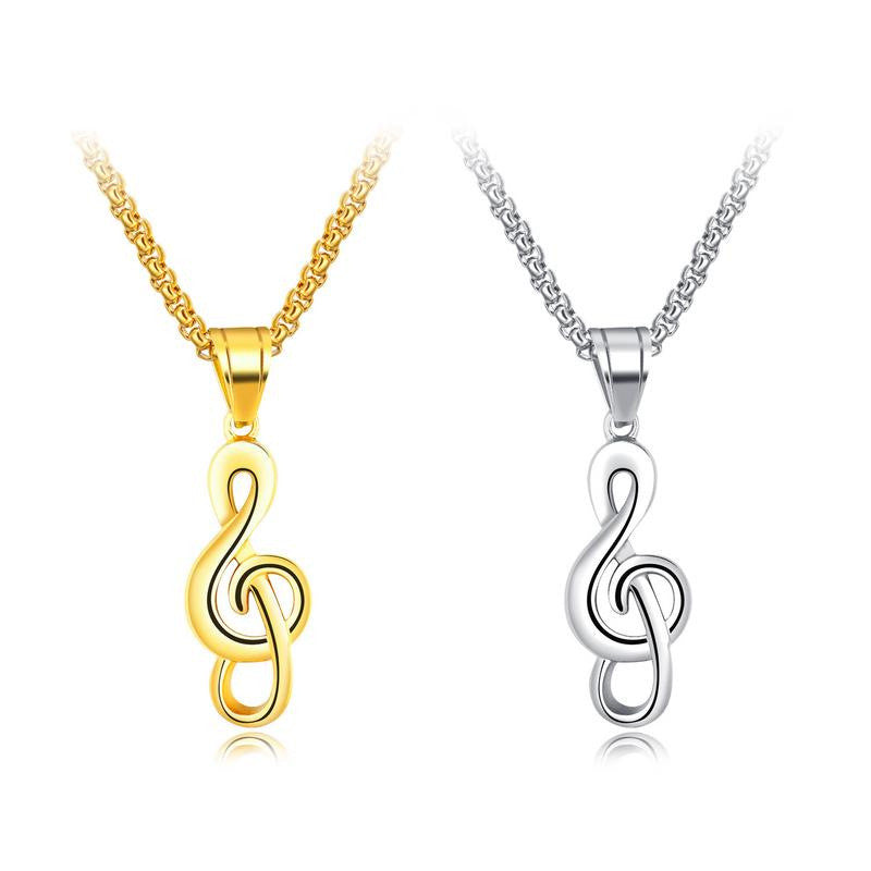 Music symbol necklace Angelwarriorfitness.com