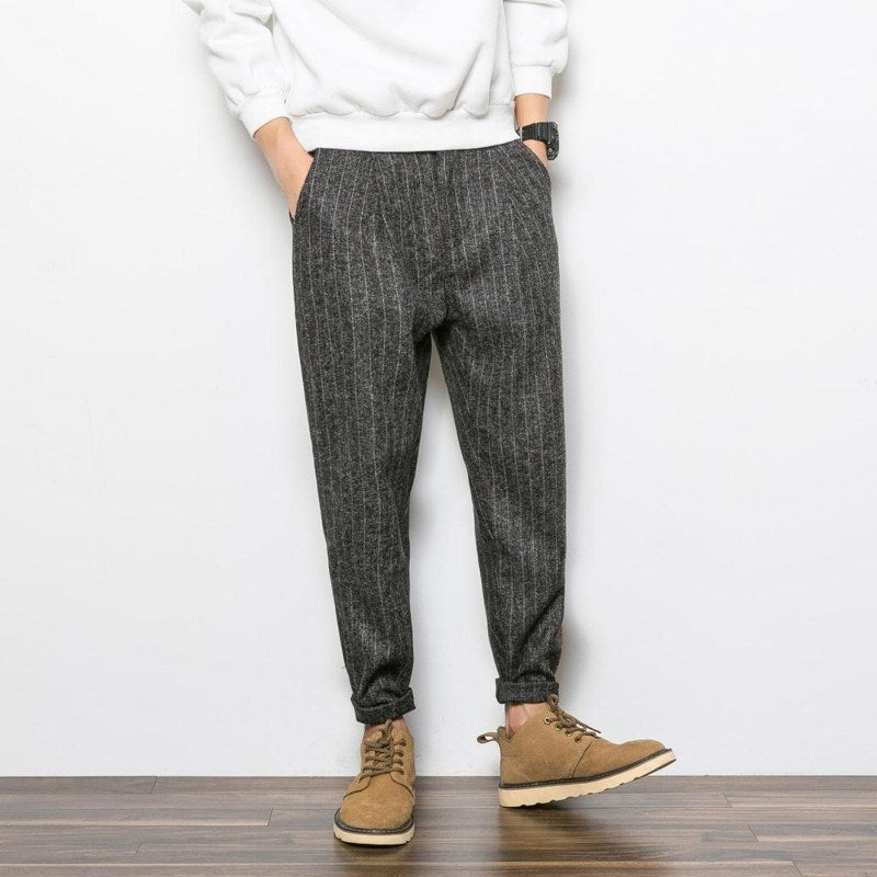 Striped casual pants harem pants Angelwarriorfitness.com