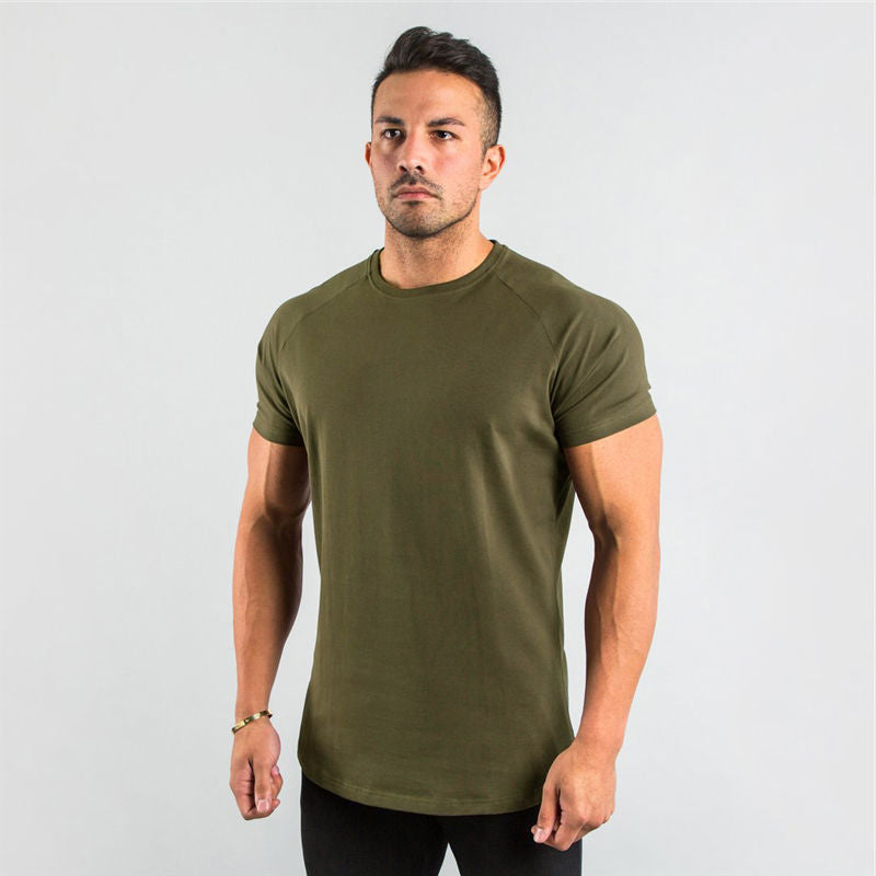 Muscular Male Brothers Workout Clothes Short-sleeved Stretch Slim Fit Angelwarriorfitness.com