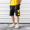 Hip hop shorts mens black casual street wear elastic shorts Angelwarriorfitness.com