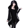 Gothic Punk Black Long Women Hoodies Angelwarriorfitness.com