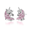 Sterling Silve Unicorn Hypoallergenic Stud Earrings Jewelry Angelwarriorfitness.com