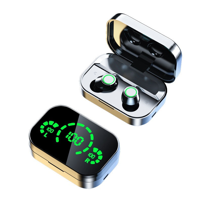 YD03 Wireless Bluetooth Headset TWS Large Screen Smart Digital Display In Ear Breathing Light Angelwarriorfitness.com