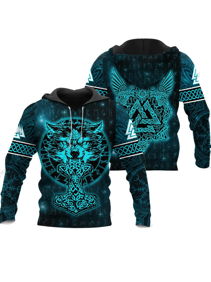 Men's Hoodie 3D Digital Printing Hoodie Angelwarriorfitness.com