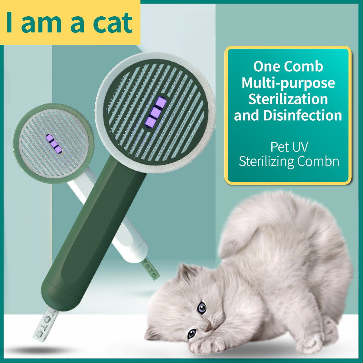 Pet Germicidal Sterilizing Comb Usb Rechargeable Cat Dog Automatic Hair Removal Brush Floating Beauty Comb Grooming Tool Angelwarriorfitness.com