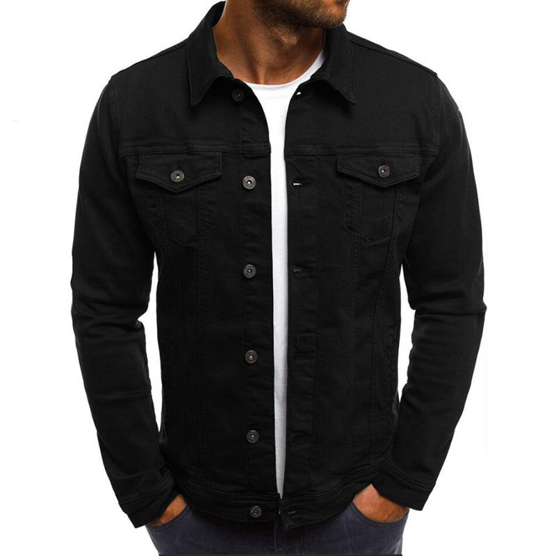 Casual Men Jacket Denim Button Shirt Angelwarriorfitness.com