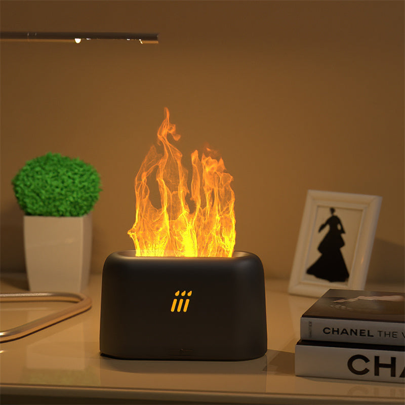 Flame Aroma Diffuser Air Humidifier Ultrasonic Cool Mist Maker Fogger Led Essential Oil Flame Lamp Difusor Angelwarriorfitness.com