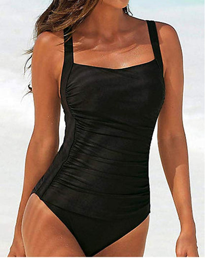 Women's swimwear with solid shoulder straps Angelwarriorfitness.com