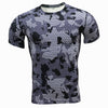Camouflage training workout clothes tights quick-drying stretch short sleeves Angelwarriorfitness.com