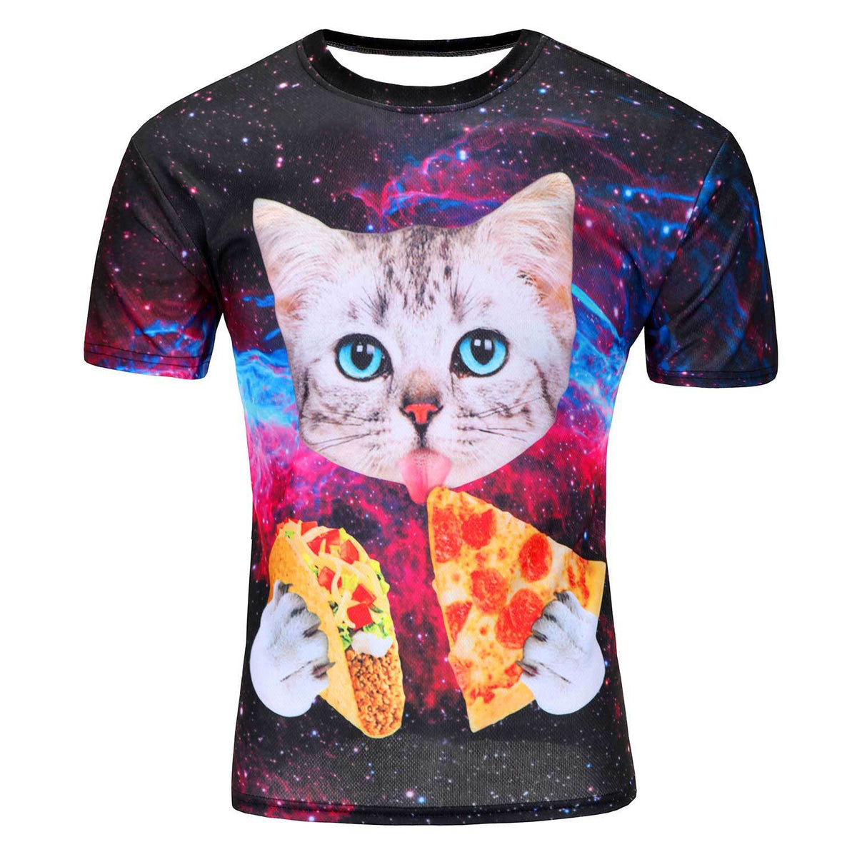 Mens T-shirt Pizza  Mushroom   Headshot Clown Lightning Man 3Dprint  T-shirt Angelwarriorfitness.com