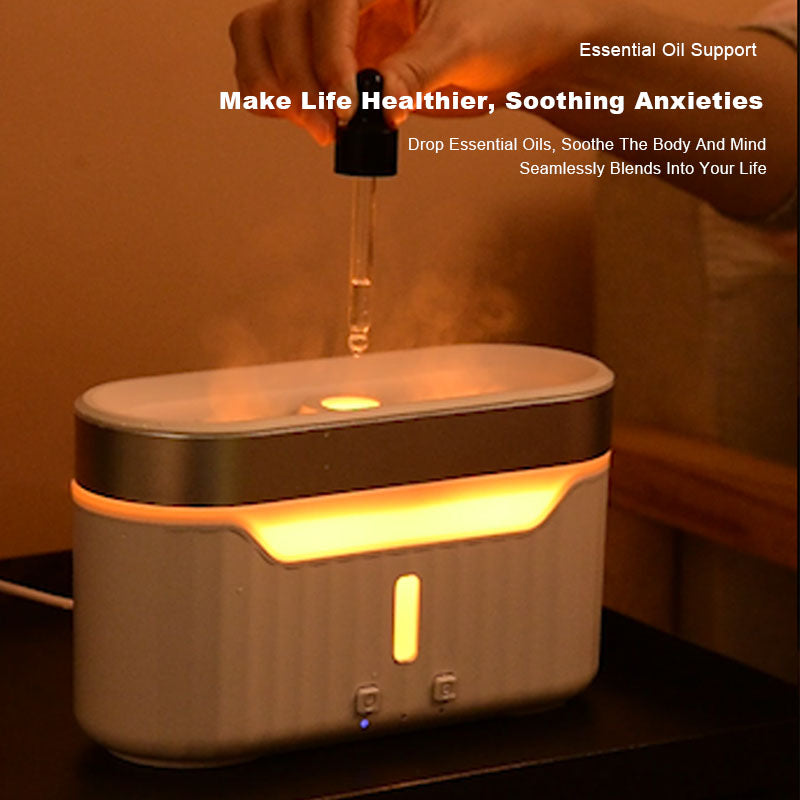 New Jellyfish Flame Humidifier Simulation Flame Aromatherapy Humidifier Jellyfish Fog Circle Atmosphere Lamp Humidifier Angelwarriorfitness.com