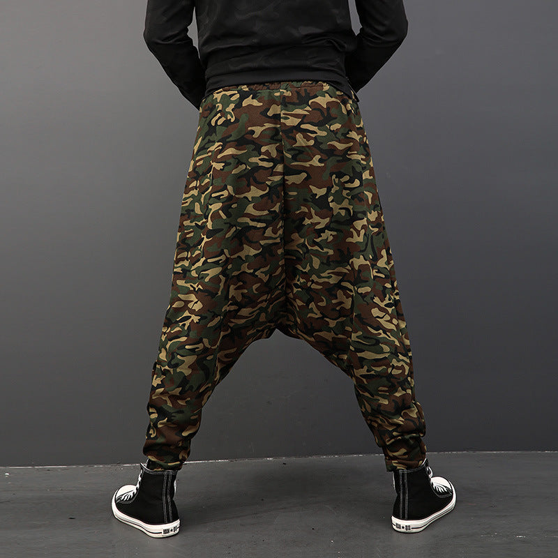 Harem pants printed camouflage crotch pants hip-hop pants Angelwarriorfitness.com