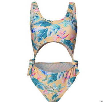 Print Swimwear cut out -High cut Angelwarriorfitness.com